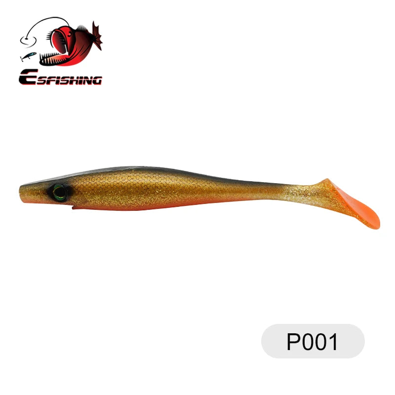 ESFISHING soft lures fishing Peche pike Hog Shad 100mm  200mm Sea Fishing Silicone bait swimbait sea lake isca artificial