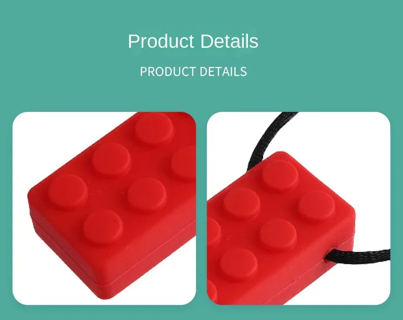Baby Silicone Teether Kids Chew Necklace Sensory Chewy Pendant Oral Motor Toys Therapy Tools for Autism ADHD chidren's goods