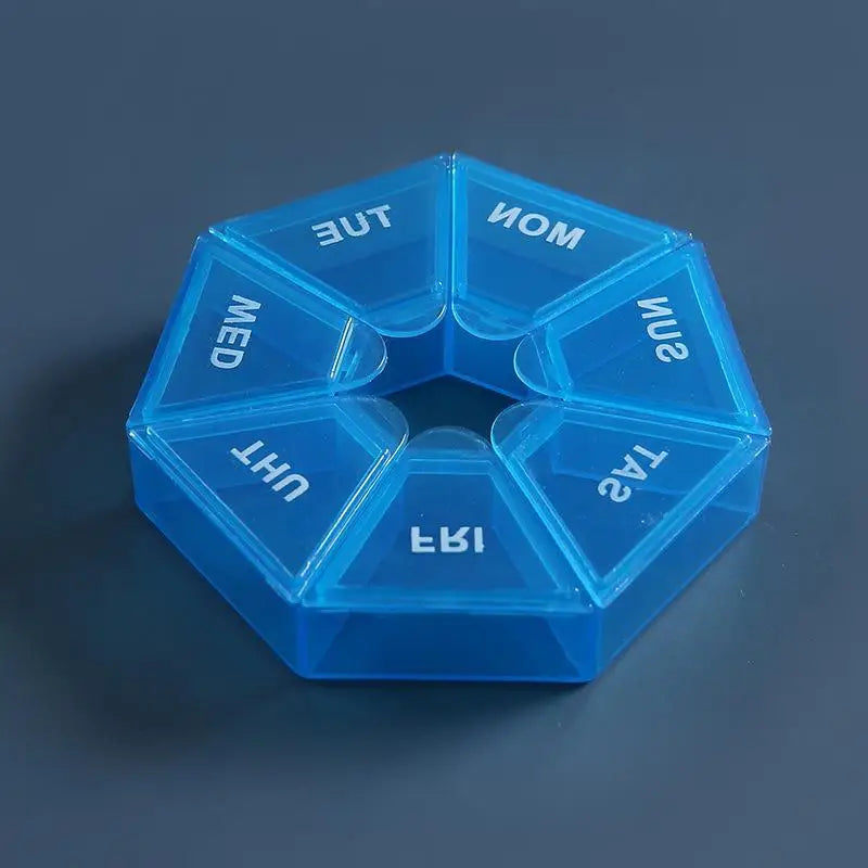 1Pcs Pill Case Plastic 7 Days Tablet Candy Box Portable Storage Tablet Holder Travel Organizer Pill Dispenser Container