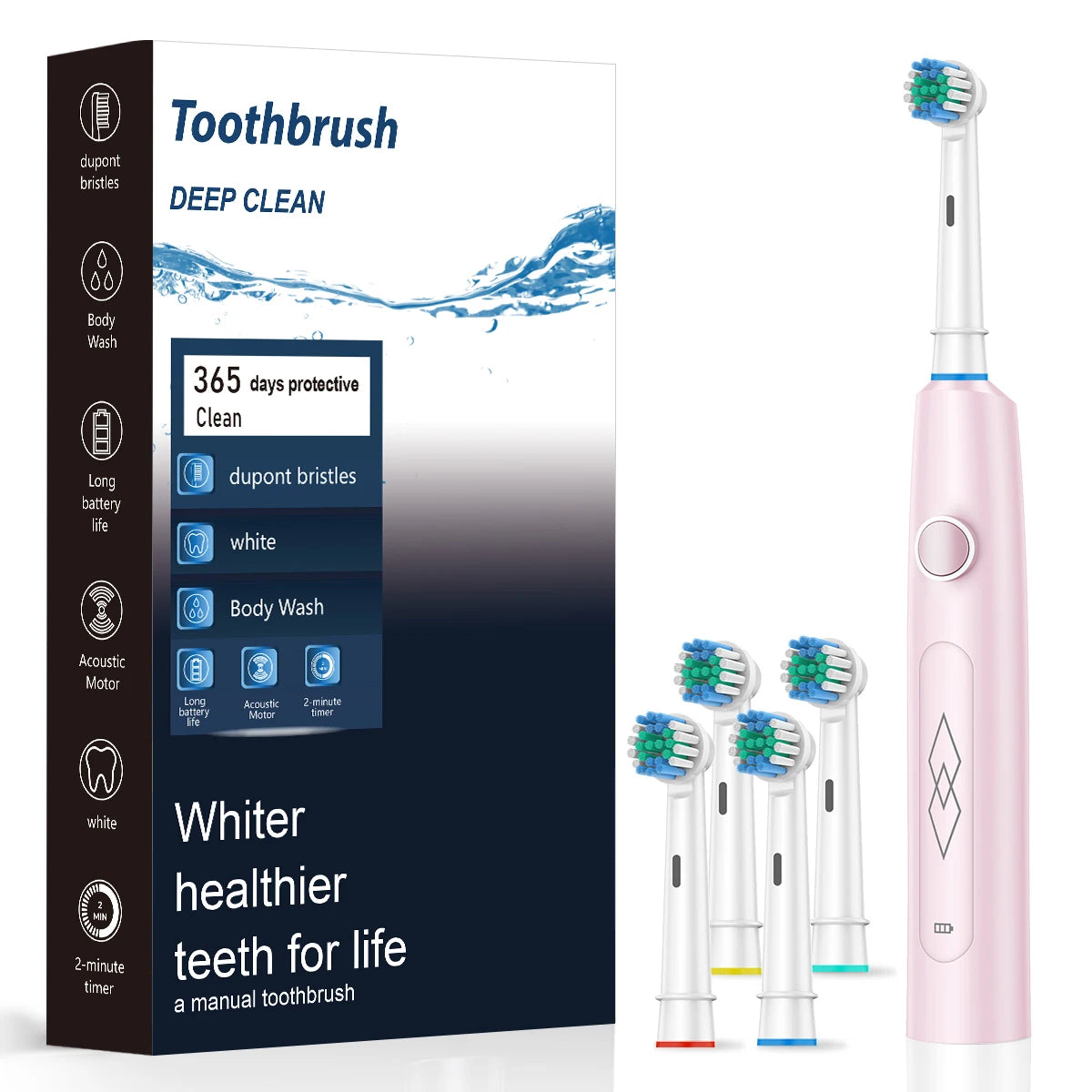 Intelligent electric toothbrush, automatic cleaning, rechargeable soft bristled toothbrush, adult male and female dental cleaner