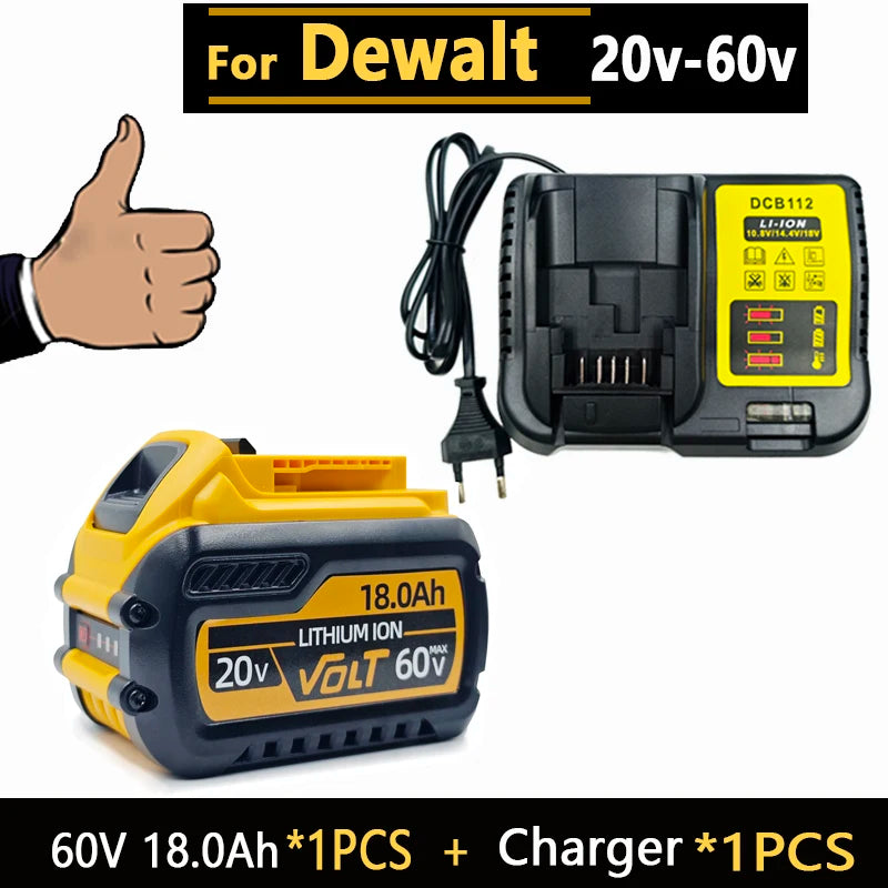 New High-power For DEWALT 20v/60V battery DCB200 DCB205 DCB206  * power tool 18V battery 3AH 8AH 12AH 18AH batteries  DCD805