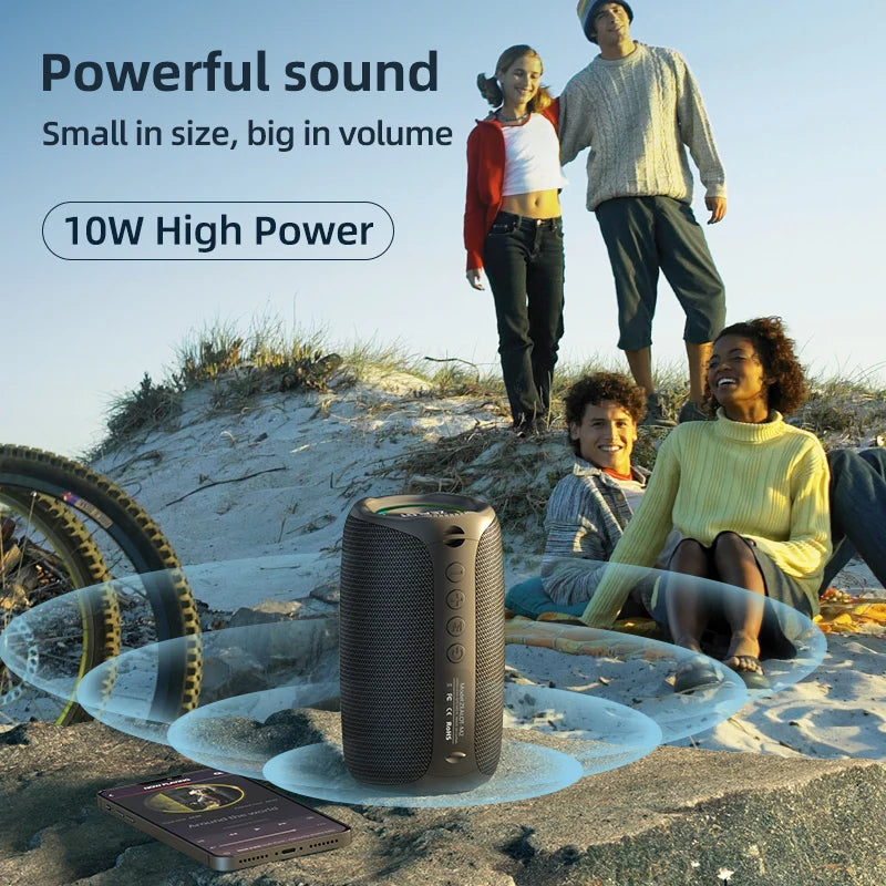 zealot-m2 Portable Bluetooth Speaker,IPX5 Waterproof 360° Wireless Speaker TWS Stereo Pairing 10hrs Playtime For Camping Hiking