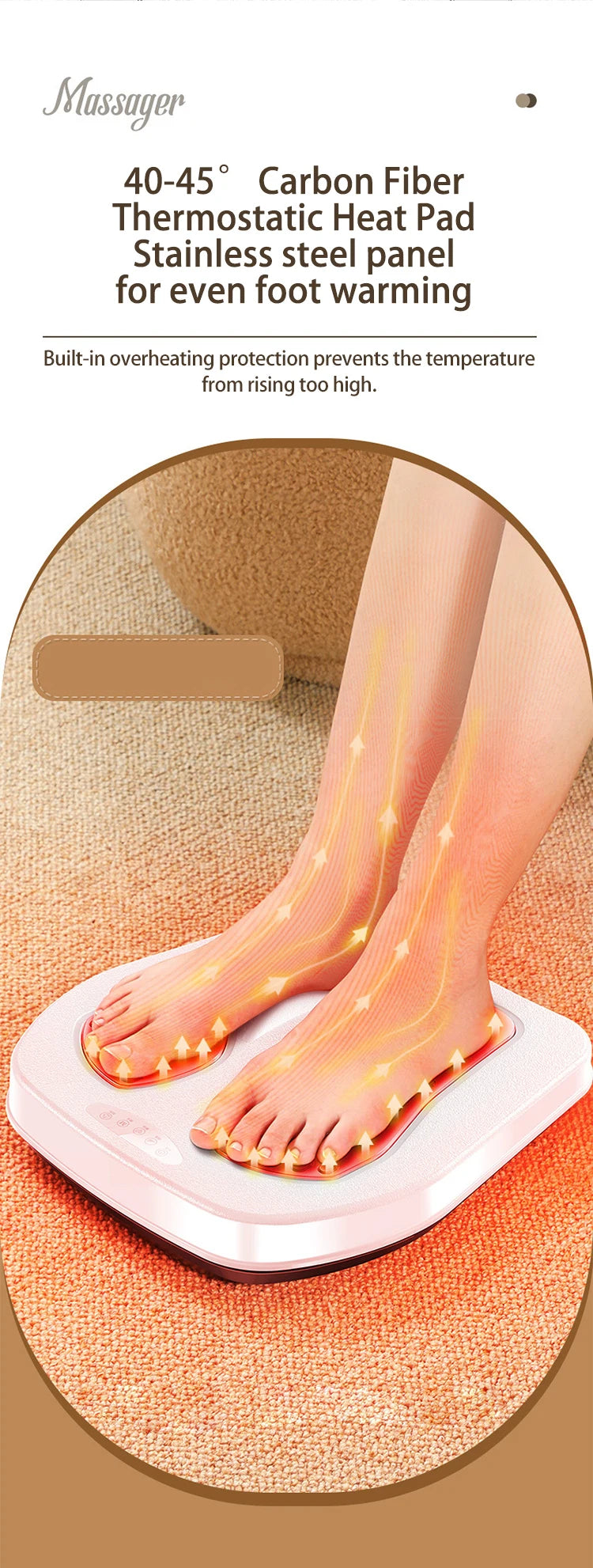 Vibration Foot Leg Trainer with Heat,Remote Control,Adjustable Vibration Speed Electric Machine, for Circulation,Plantar Fa