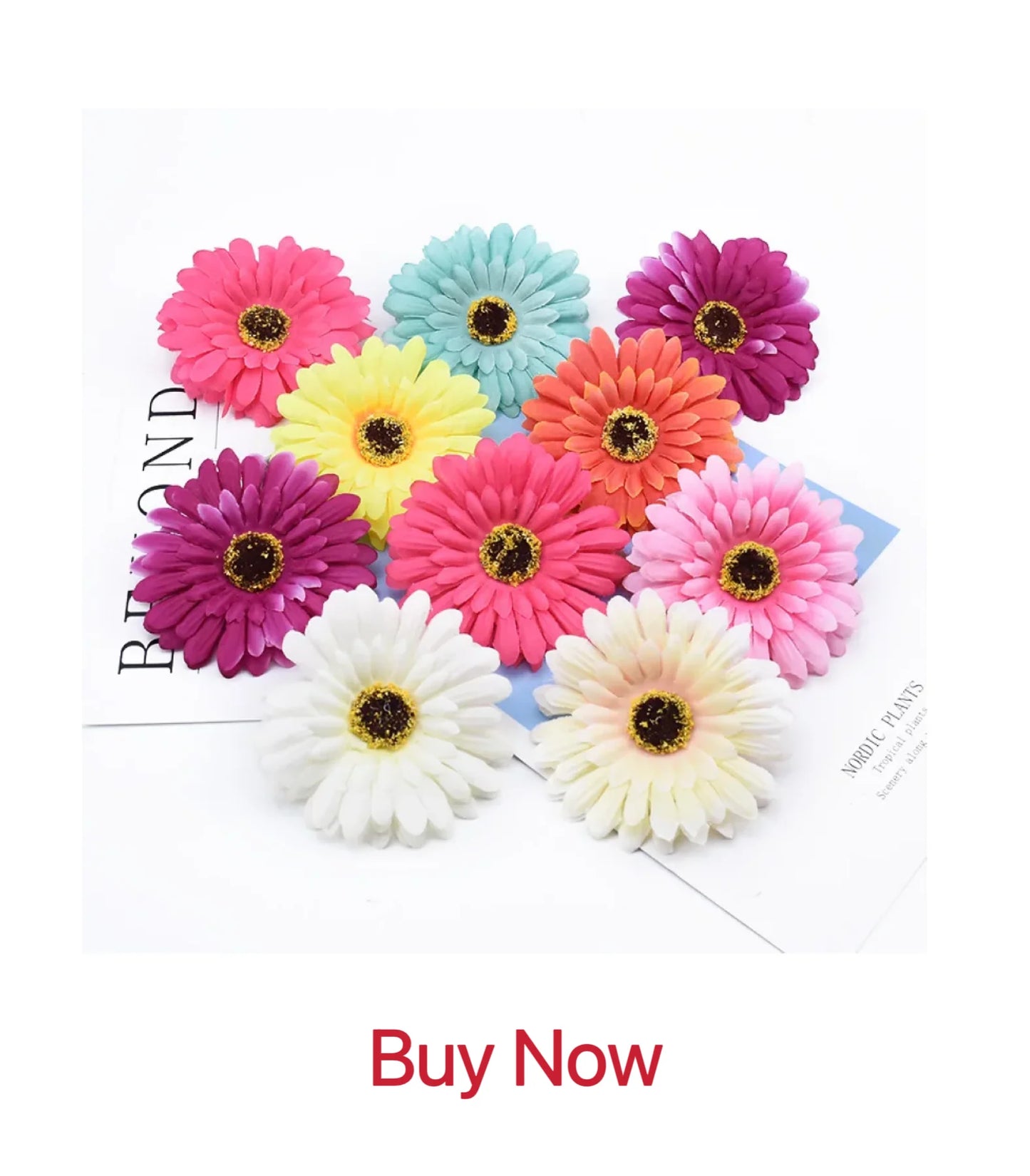 50/100 Pieces artificial flowers for home decoration wedding bridal accessories clearance diy gift box scrapbooking bride brooch
