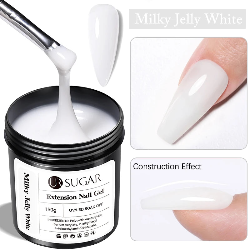 UR SUGAR 150g Extension Jelly Nude Pink Rose Red Quick Extension Gel Nail Polish Nail Extension UV LED Manicure Soak Off