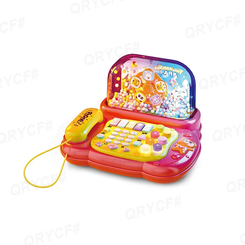 Simulation Telephone Toys Snowfiake Music Lights Story Machine Baby Mobile Phone Multi-functional Kids Education Christmas Gifts