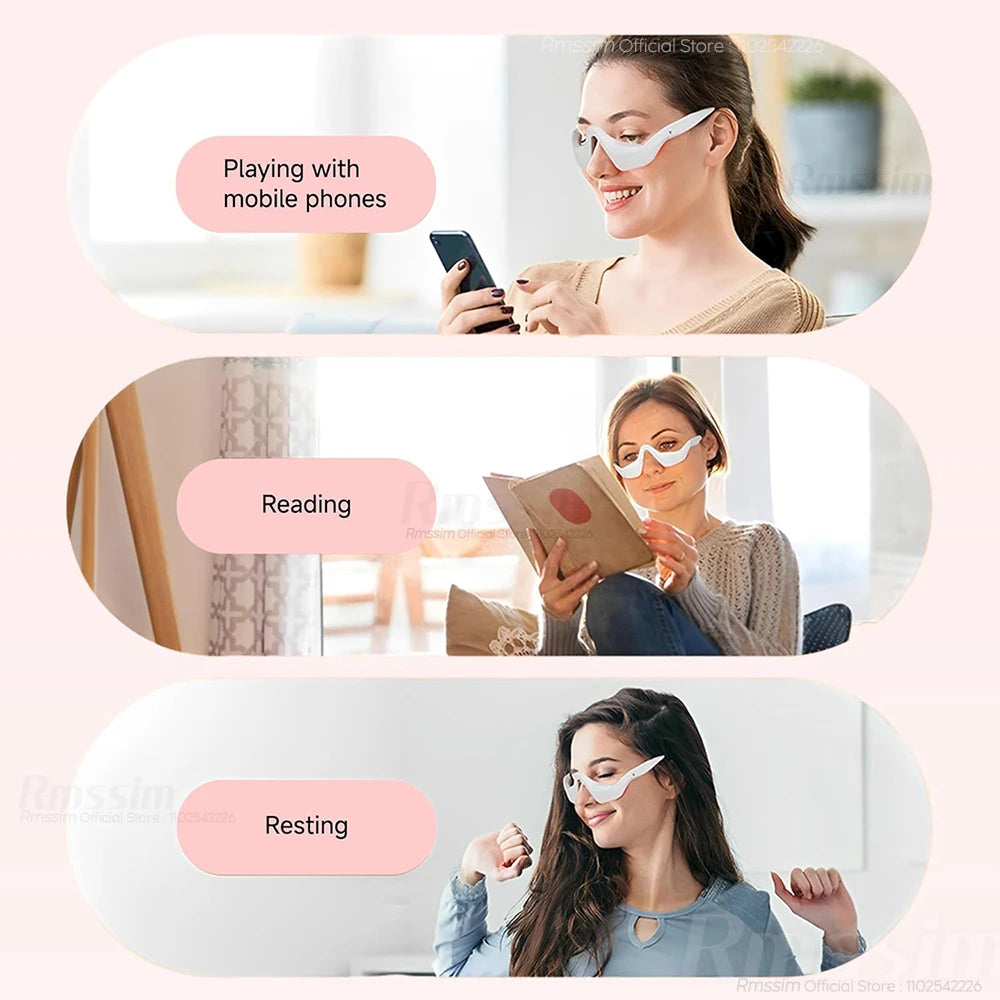 Eye Massager 3D Red Light EMS Eyes Relax Massager Fatigue Relief Lighten Dark Circles Smooth Eye Fine Line Beauty Eye CareDevice