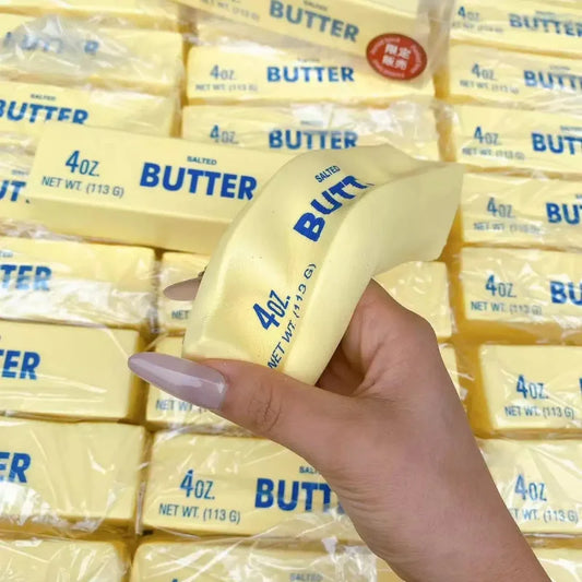 Soft Slow Rebound Butter Stick Realistic Silicone Squeeze Stress Relief Gadget Desk Office Accessory Funny Anti-Anxiety Gift
