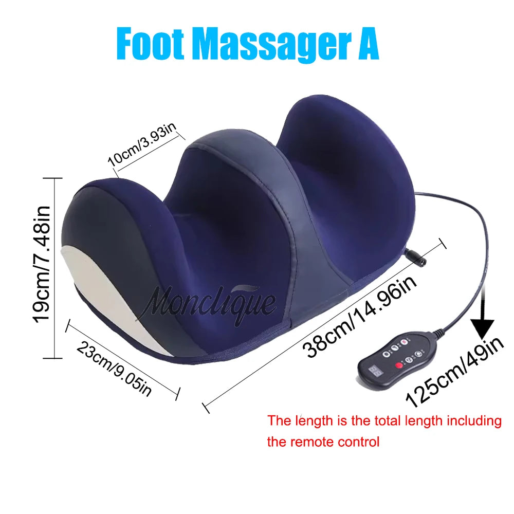 Super Big Eletric Foot Calf Massager Leg Massage Heated Roller Pressure Compresstion Relax Feet Muscle Blood Circulation Tools