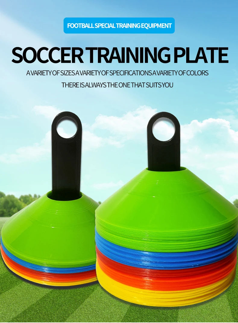 10pcs Cone Set Football Training Equipment for Kid Pro Disc Cones Agility Exercise Obstacles Avoiding Sport Training Accessories