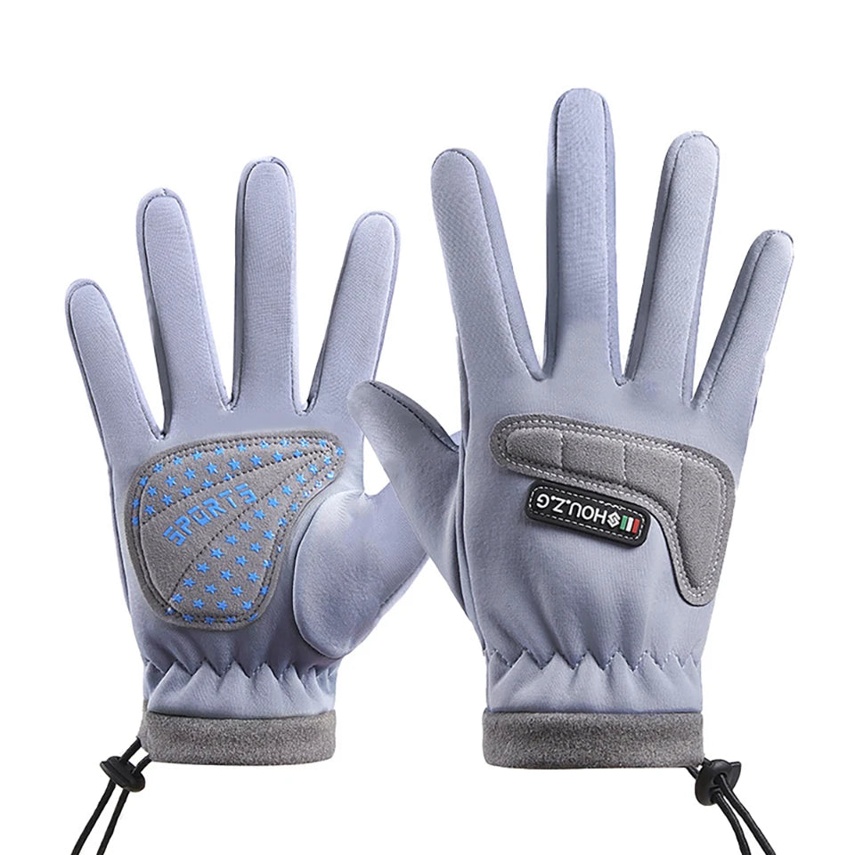 GTUBIKE Kids Winter Gloves Thicken Plus Velvet Cycling Riding Mittens Warm Waterproof Children Bicycle Gloves for Boys Girls