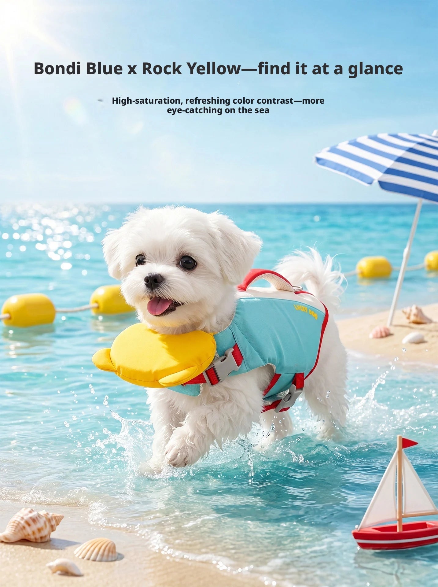 SHINEKNOT Summer Dog Life Jacket Portable Super Large Buoyancy Swimming Suit Small And Medium-Sized Dog Clothing