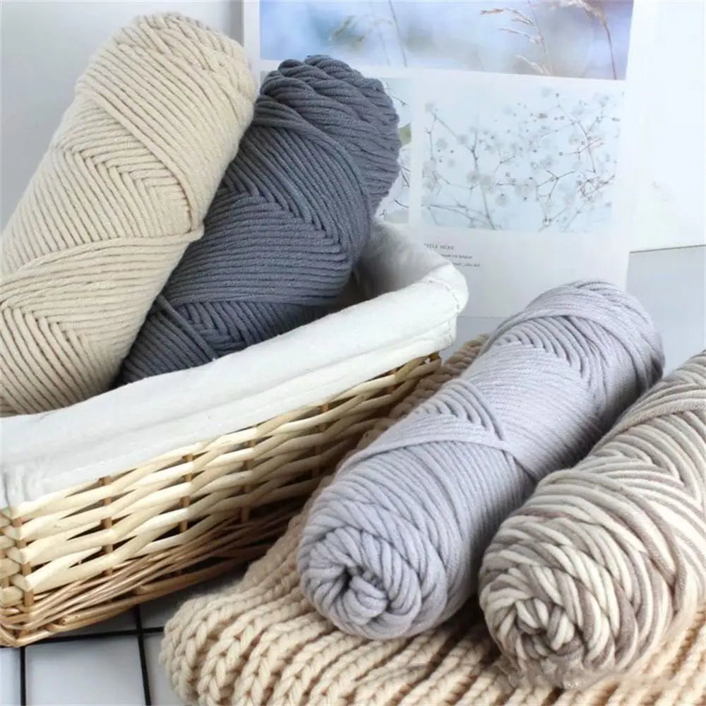 Lover Scarves Handmade 100g Hand Knitting DIY Knitting Chunky Crochet 8 Ply Thread Milk Cotton Yarn Woolen Yarn