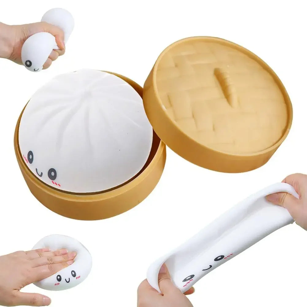 Colorful Dumpling Squishes Stress Balls Reusable Low Rebound Decompression Toys Dough Ball Unique Home Decoration Gifts