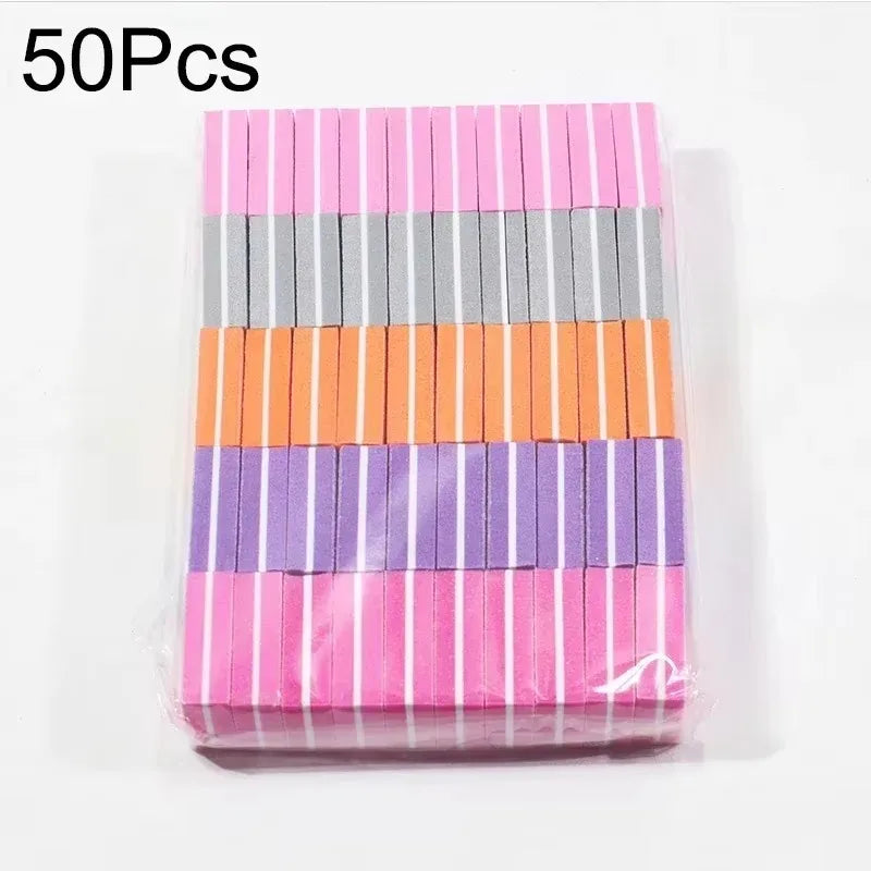 10-100psc Mini Buffing Sanding Files Block Pedicure Care Nail Art Buffer Polish Manicure Pedicure Nail File Tools Nail Charm new