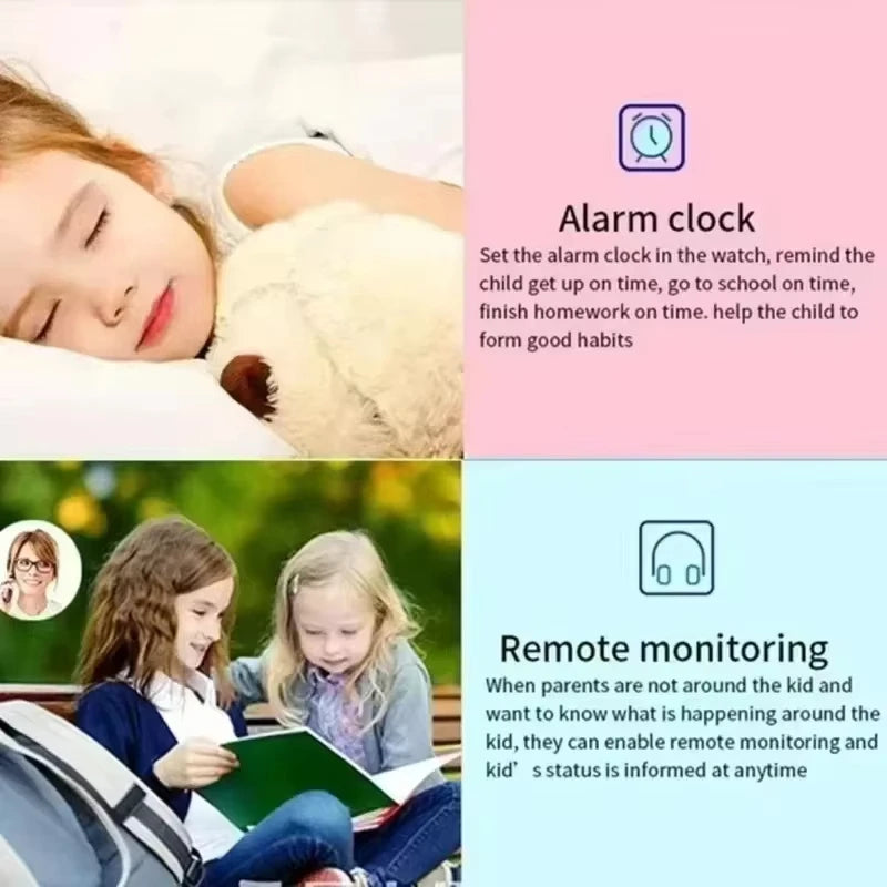 Lenovo 4G Kids Smart Watch 8K Camera SOS GPS Tracker Sim Card Call Waterproof Child Watch for Boys Girls Birthday Gift Android
