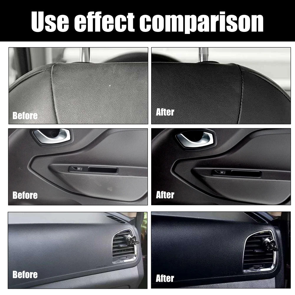 30ml Plastic Restorer for Car Easy To Use Plastic Part Refurbishment Crystal Coating Refurbish Agent with Sponge Long Lasting