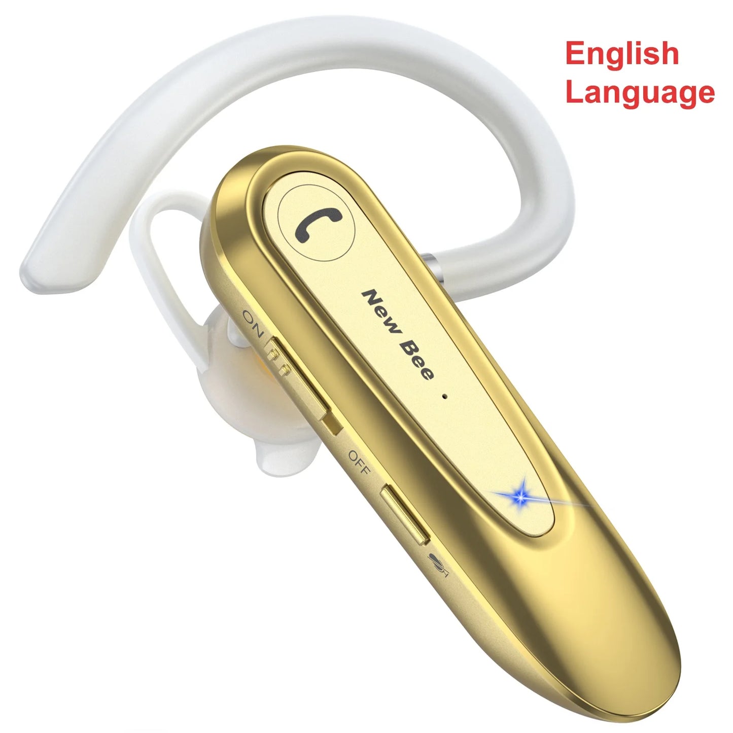 New Bee B45 Bluetooth Headset Wireless Earpiece for Driving Earphone with Dual Mic Earbuds CVC8.0 Noise Reduction Headphones