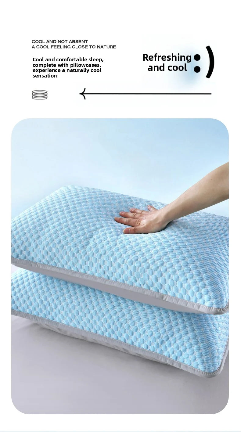 1pc-Summer Cool Bean Pillowcase - Breathable Air Conditioning Pillow Cover for Hot Sleepers No Insert Included 48 x 74cm