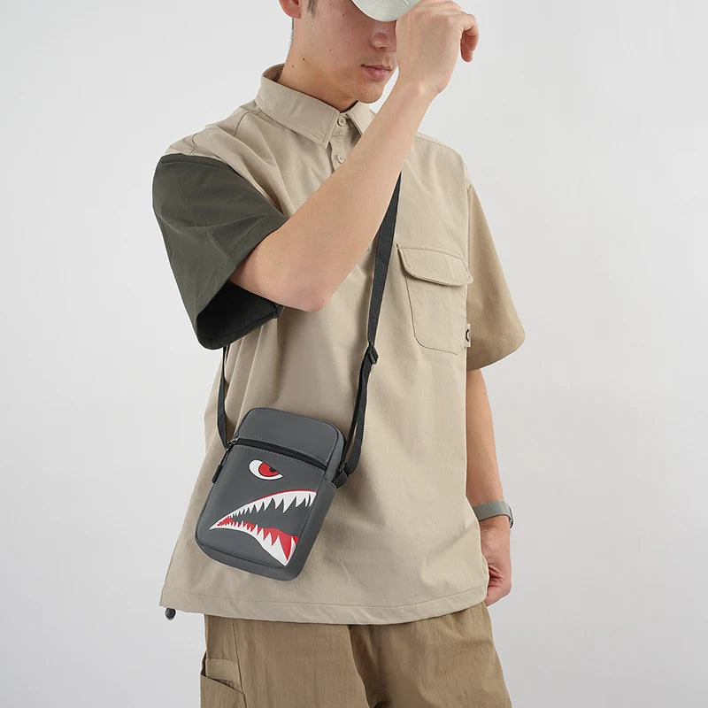 Men's Casual Oxford Shoulder Bag - Unisex Crossbody Phone Pouch with Adjustable Strap (Travel Waist Pack & Chest Bag)