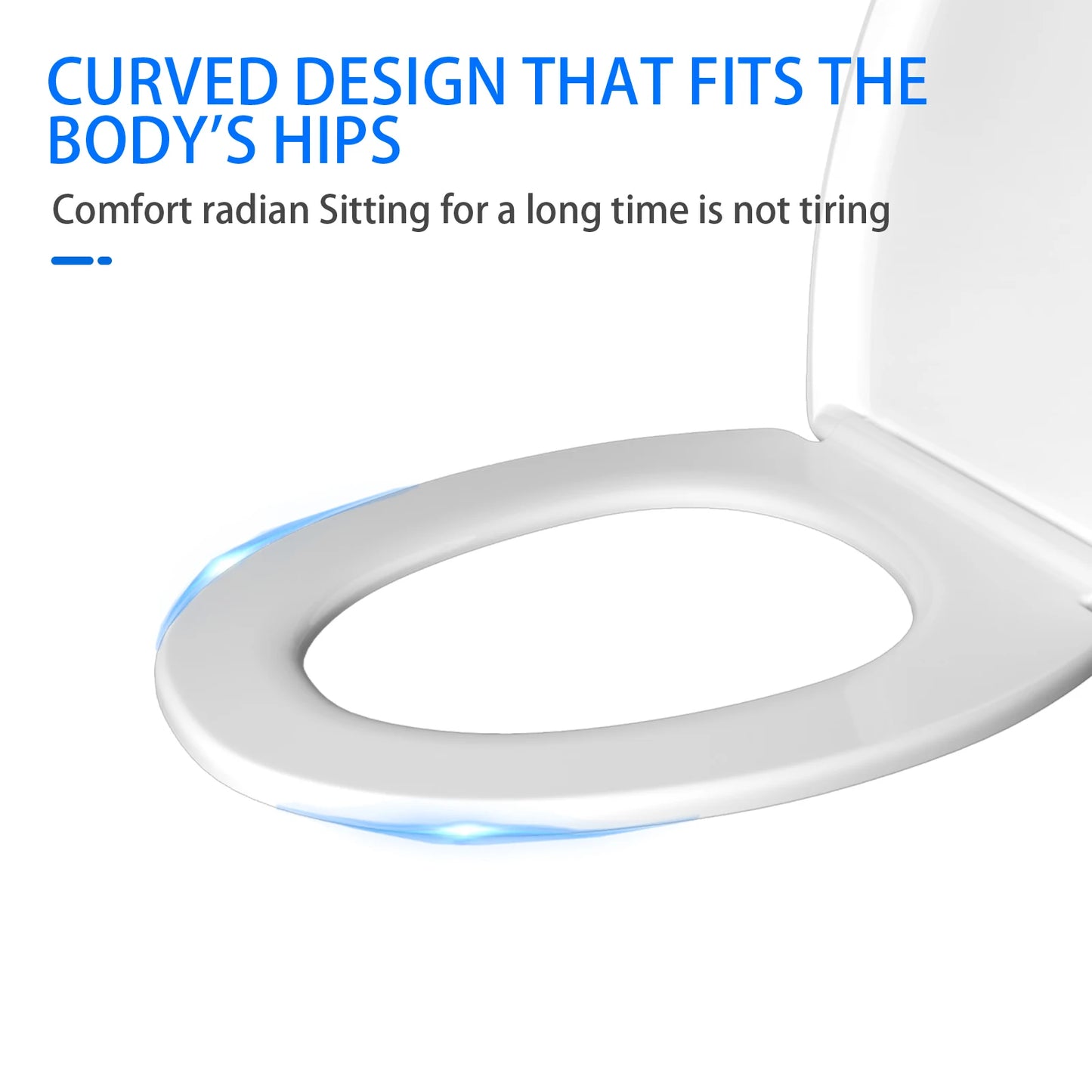 White Soft Close Toilet Seat with Quick Release for Easy Clean Toilet Seat with Adjustable Hinges Standard O Shape Toilet Seat
