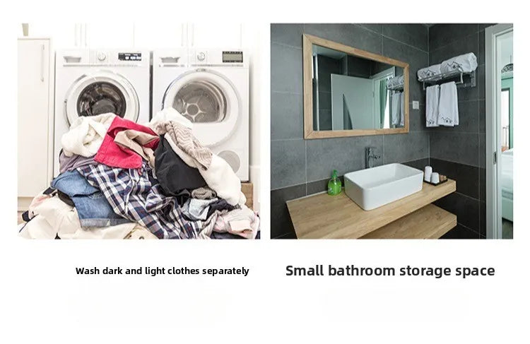 Large Foldable Laundry Basket Fabric Sorting Hampers with Handles Collapsible Clothes Organizer for Home/Bathroom/Dorm