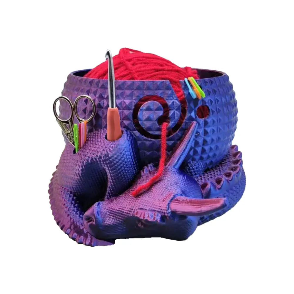 Crochet Bowl Knitting Yarn Storage Holder Dragon Egg Yarn Bowl Yarn Storage Organizer Crochet Yarn Holder Yarn Organizer