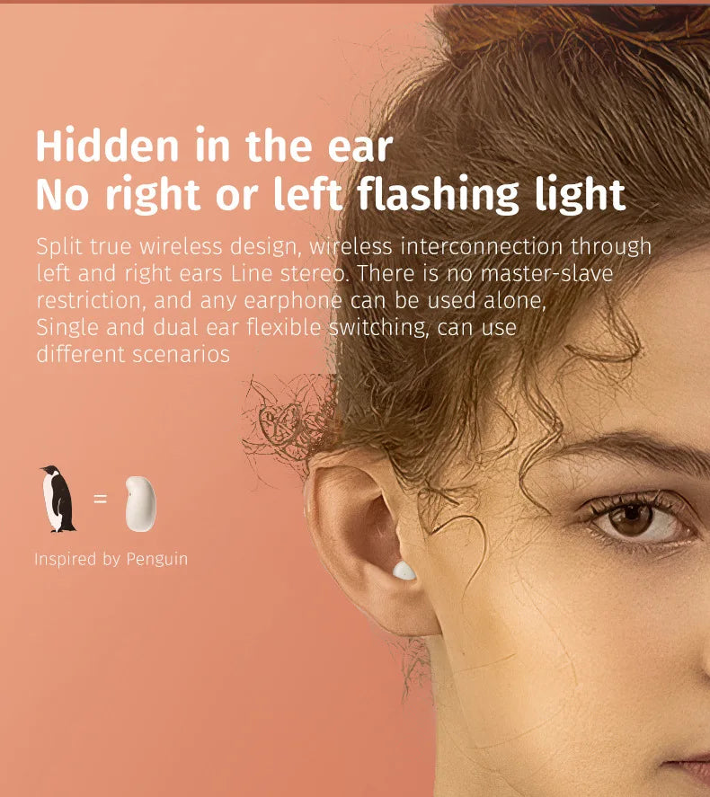 Wireless Earbuds for Sleeping invisible Small Bluetooth Eraphones Mini Comfortable in-Ear Sleep Noise Cancelling TWS Headphones