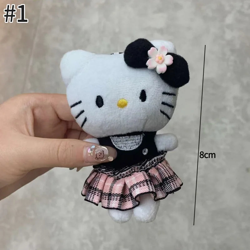 Kawaii Hello Kitty Keychain Cute Cartoon Bag Pendant Plush Doll Charms Car Key Ring Backpack Accessories Women Girl Gifts