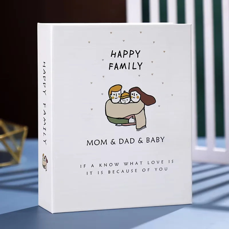 6-inch 100 Pockets Plastic Album Memorial Book Insert Recall Cute Good Time Family Photo Collection Book DIY Photocard
