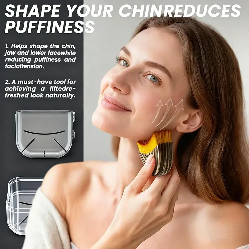 New Lymphatic Contour Face Brush for Lymphatic Drainage Massage Ergonomically Designed to Fit Skin Precisely