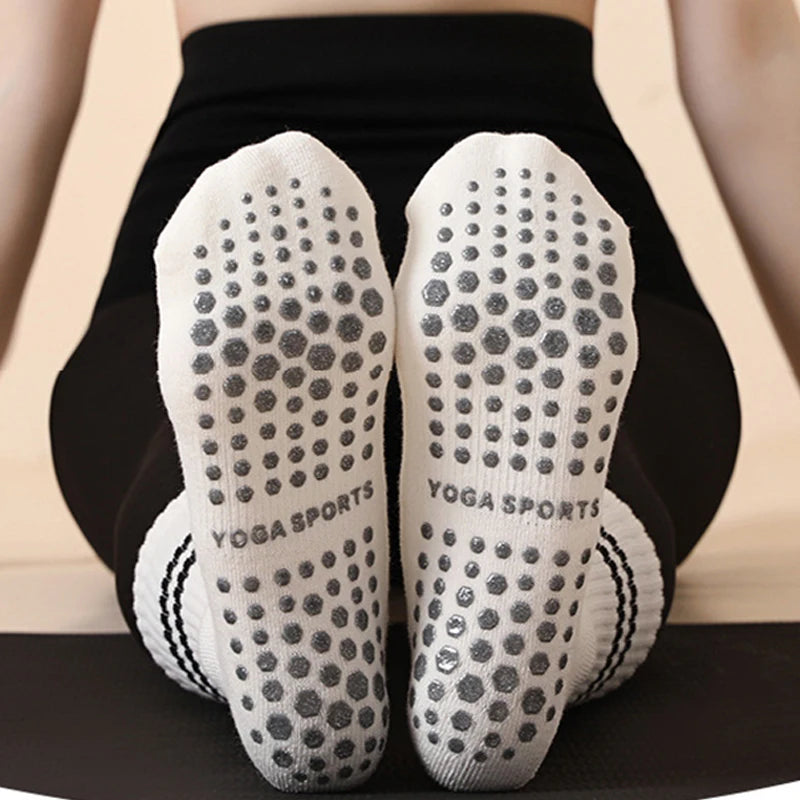 Sports Socks for Fitness Gym Women High Quality Pilates Socks Anti-Slip Breathable Backless Yoga Socks Ankle Ladies Ballet Dance