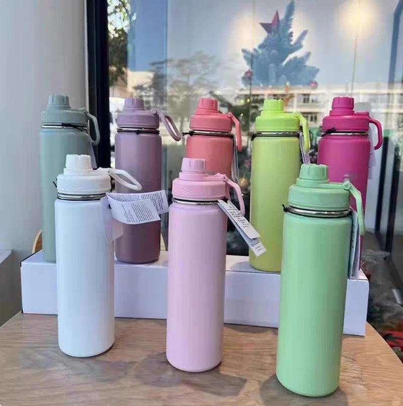 Portable Large Capacity 710ml Insulated Cup 304 Stainless Steel Yoga Pot For Male And Female Students Couple Cup Portable  Cup