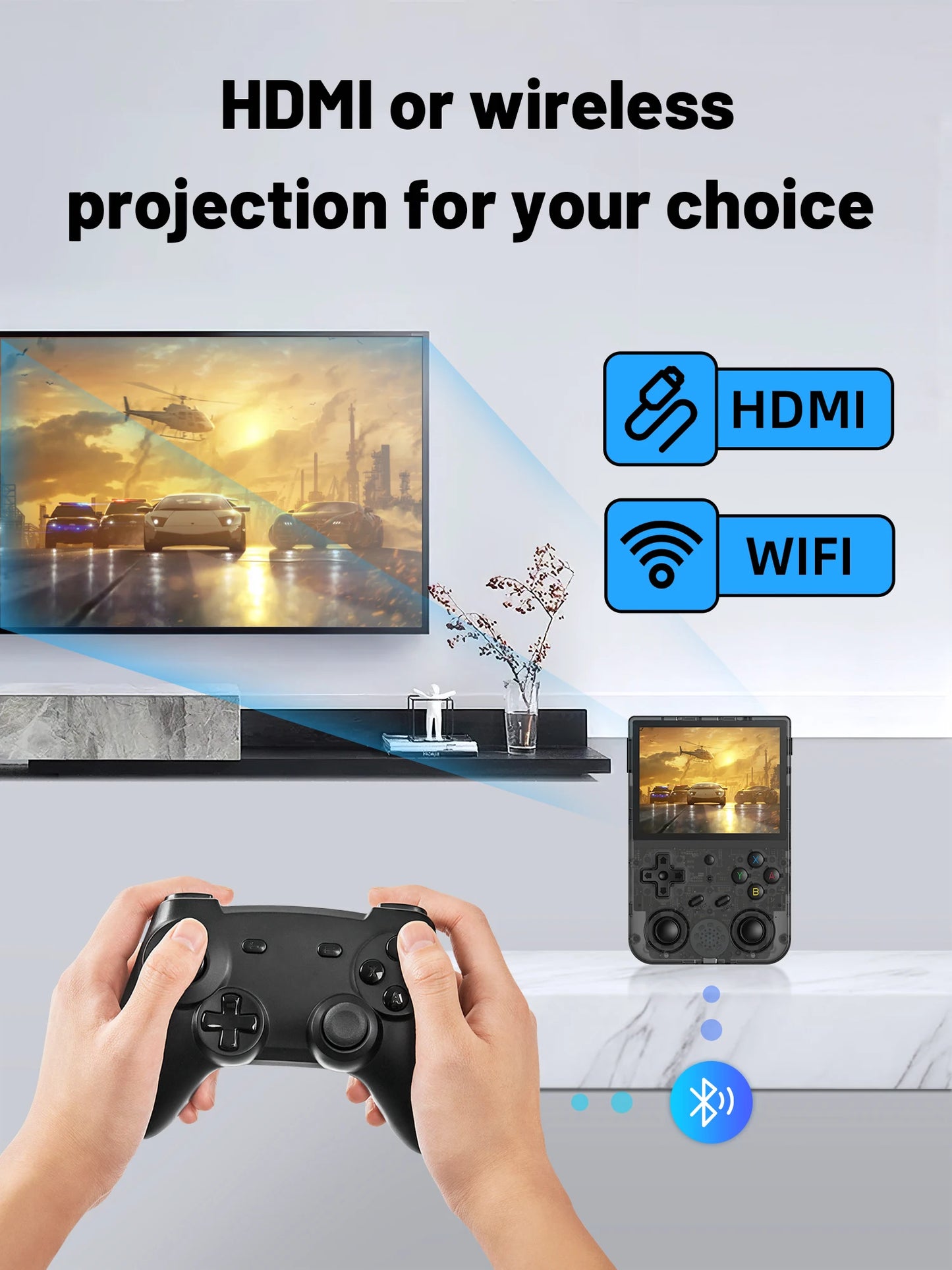 ANBERNIC RG353V RG353VS Handheld Gam Console 3.5'' IPS Screen HDMI Output Android Linux OS Built-in Retro Emulator Player Gifts
