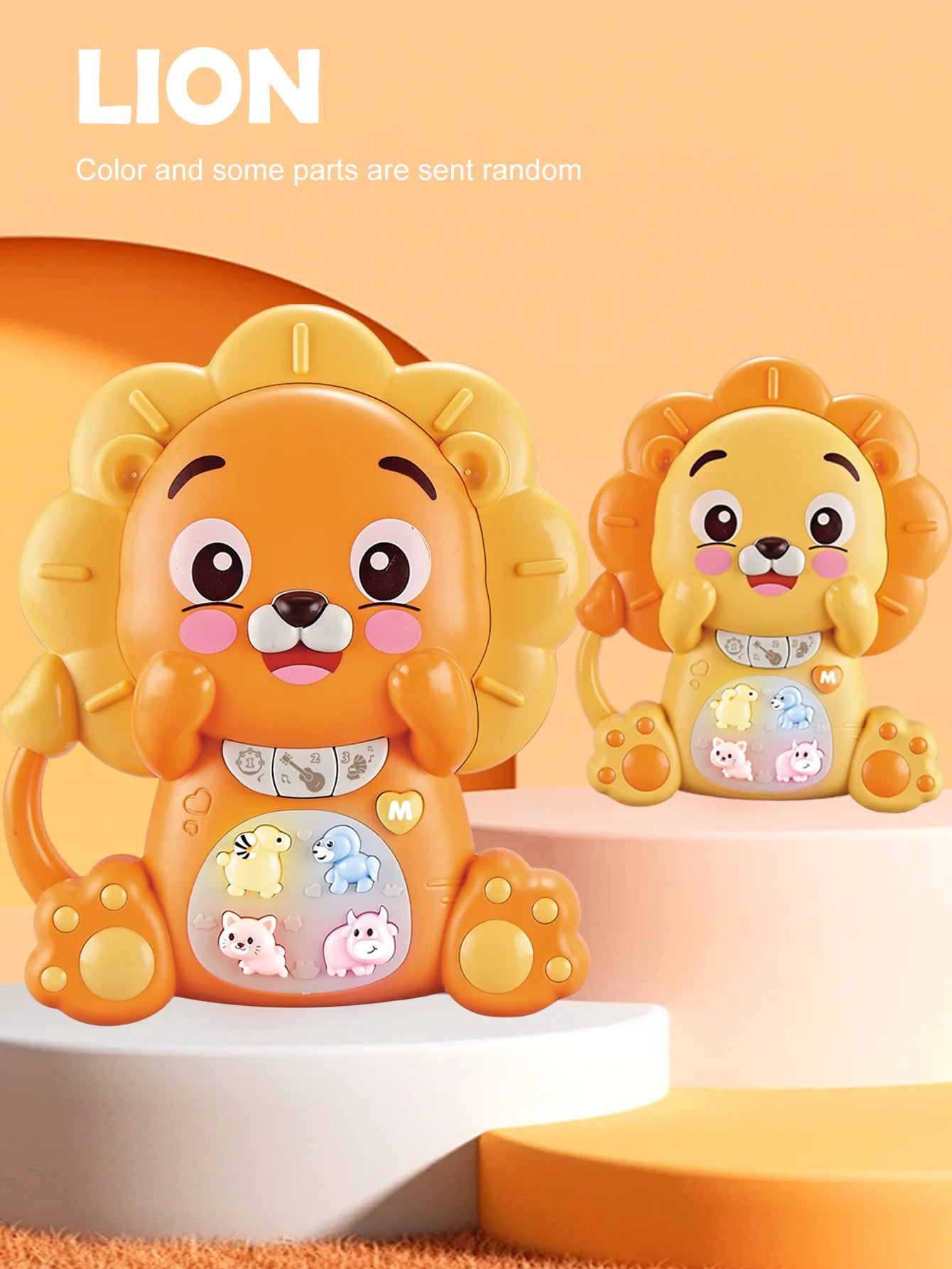 Cartoon Animal Electronic Keyboard, Lighting Music Piano Multi-mode Sound Effect Switching, Puzzle Early Education Toys for 3+