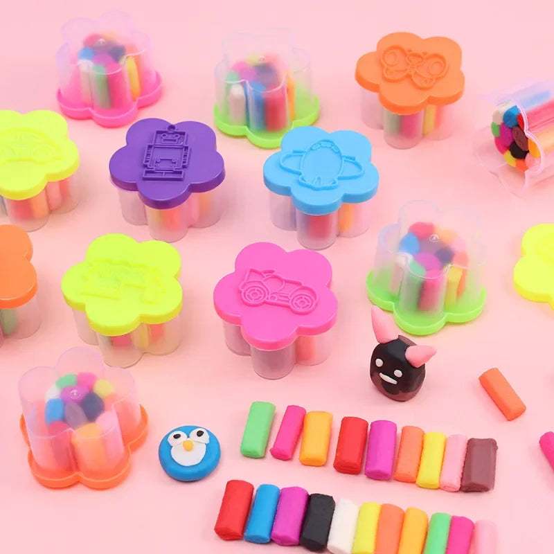 12 Boxes DIY Colorful Clay Handmade Plasticine Toy for Kids Birthday Party Favors Kindergarten Rewards Goodie Bag Pinata Fillers