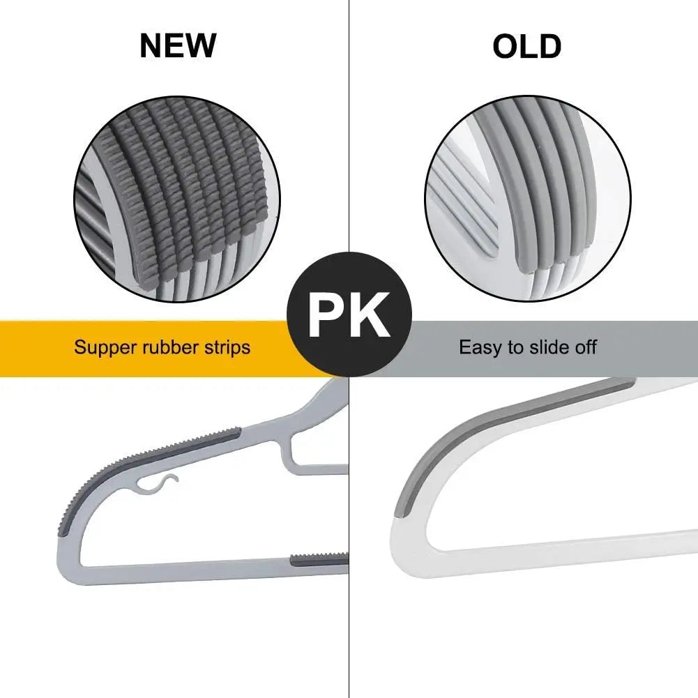 1-50pcs Household Clothing Storage Anti Slip, Scratch Resistant, Shoulder Corner Drying Rack Heavy Duty Standard Plastic Hangers
