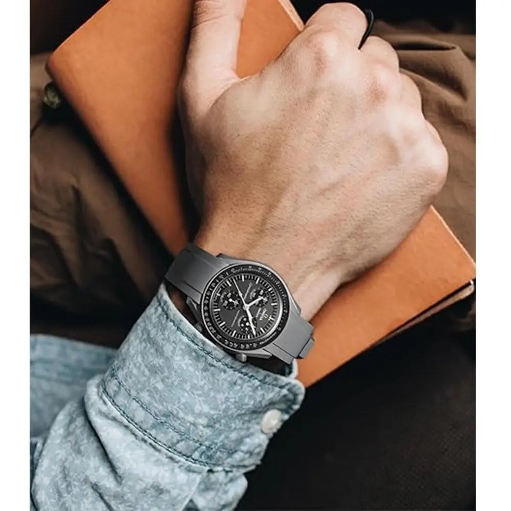 Band for Omega X Swatch Moonswatch Speedmaster 20mm 22mm Universal Curved end No Gap Bracelet for Rolex SEIKO Band For Men Women