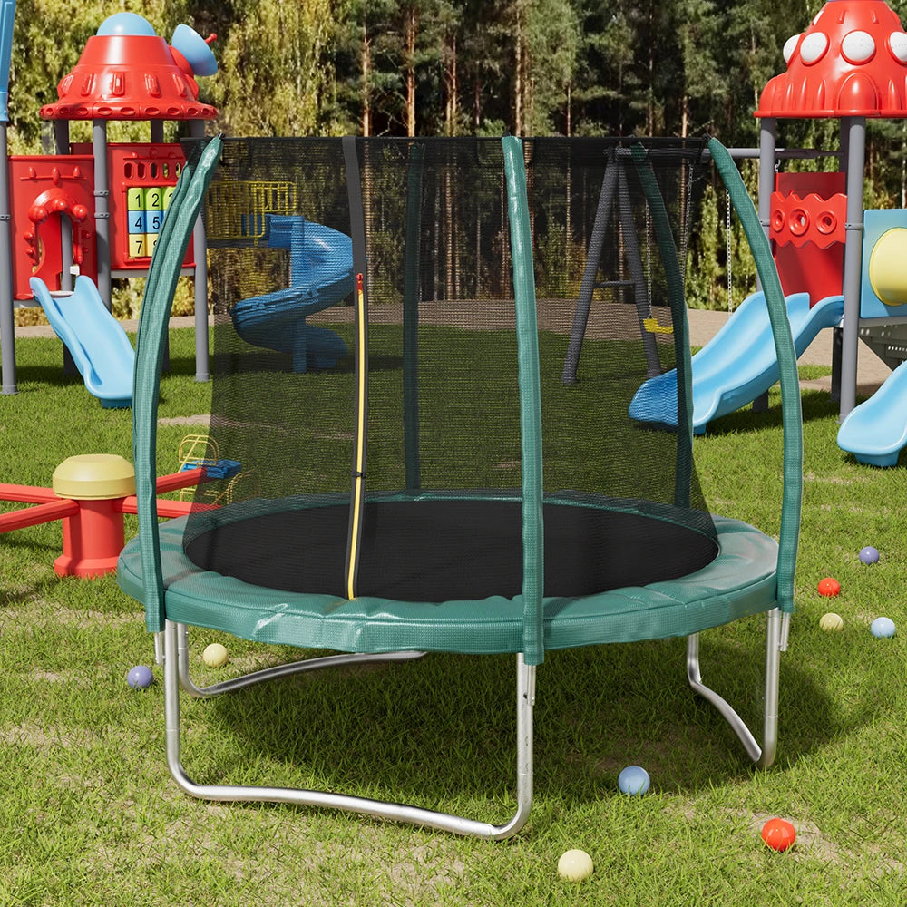 【Breeins】Outdoor Enclosure Trampoline with Ladder Exercise Workout Rebounder Sport Trampoline Handle Adults Jumping Training