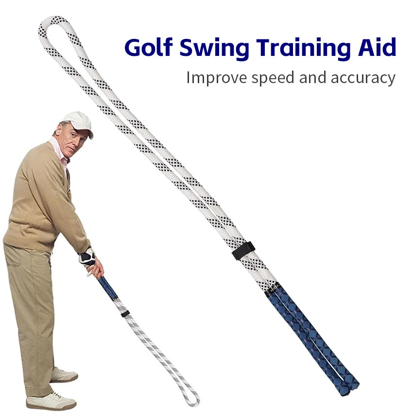 Golf Swing Training Aid Reusable Golf Club Equipment Aids Golf Swing Practice Rope Birthday Gift for Beginner and Golfer Lovers