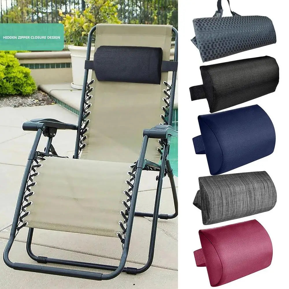 Garden Lounger Cushion Neck Pillow Recliner Headrest Beach Chair Pillow Camp Terrace Lounge Chair Lunch Break Rest Pillow