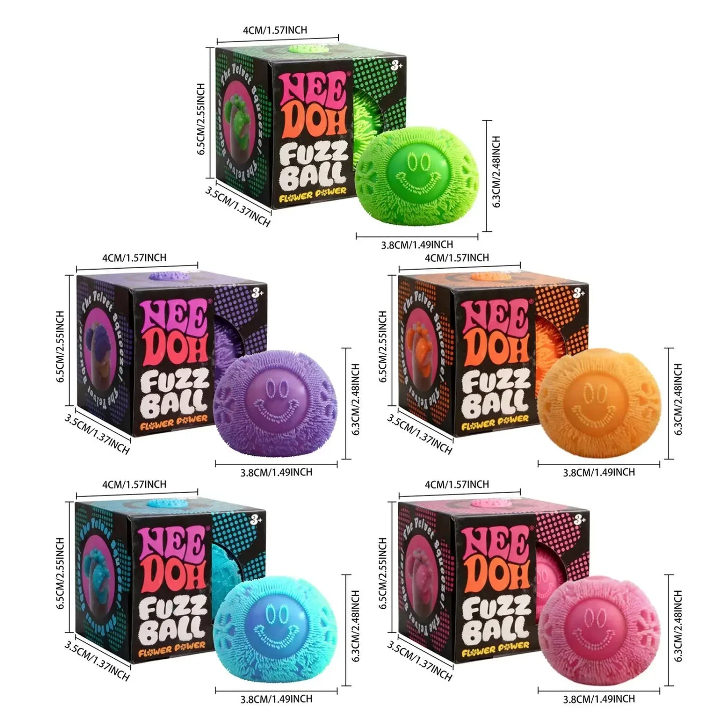 NeeDoh Fuzz Ball Series Desktop decompress Ornament Stress Relief Toys Squishy Toys for Under Pressure Fun Soft Stress Ball gift