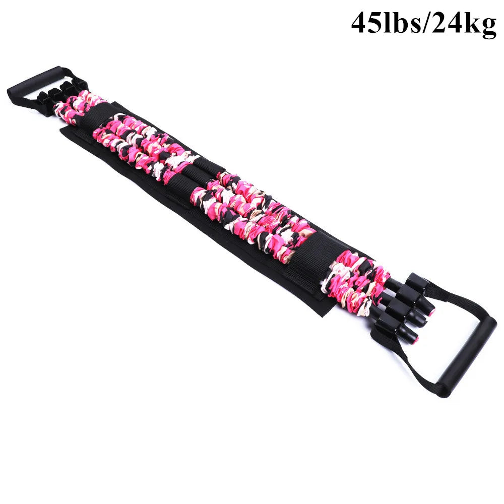 Adjustable Bench Press Band with Bar Chest Builder Workout Equipment Upgraded Push Up Resistance Bands Home Gym Travel Training