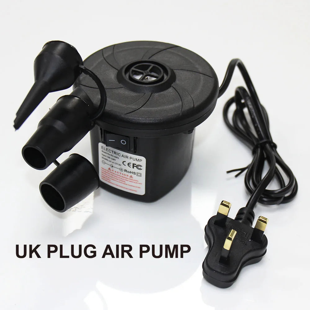 Portable Electric Air Pump with Multiple Nozzles for Quick, Suitable for Swim Ring, Pool Rafts and Inflatable Toys