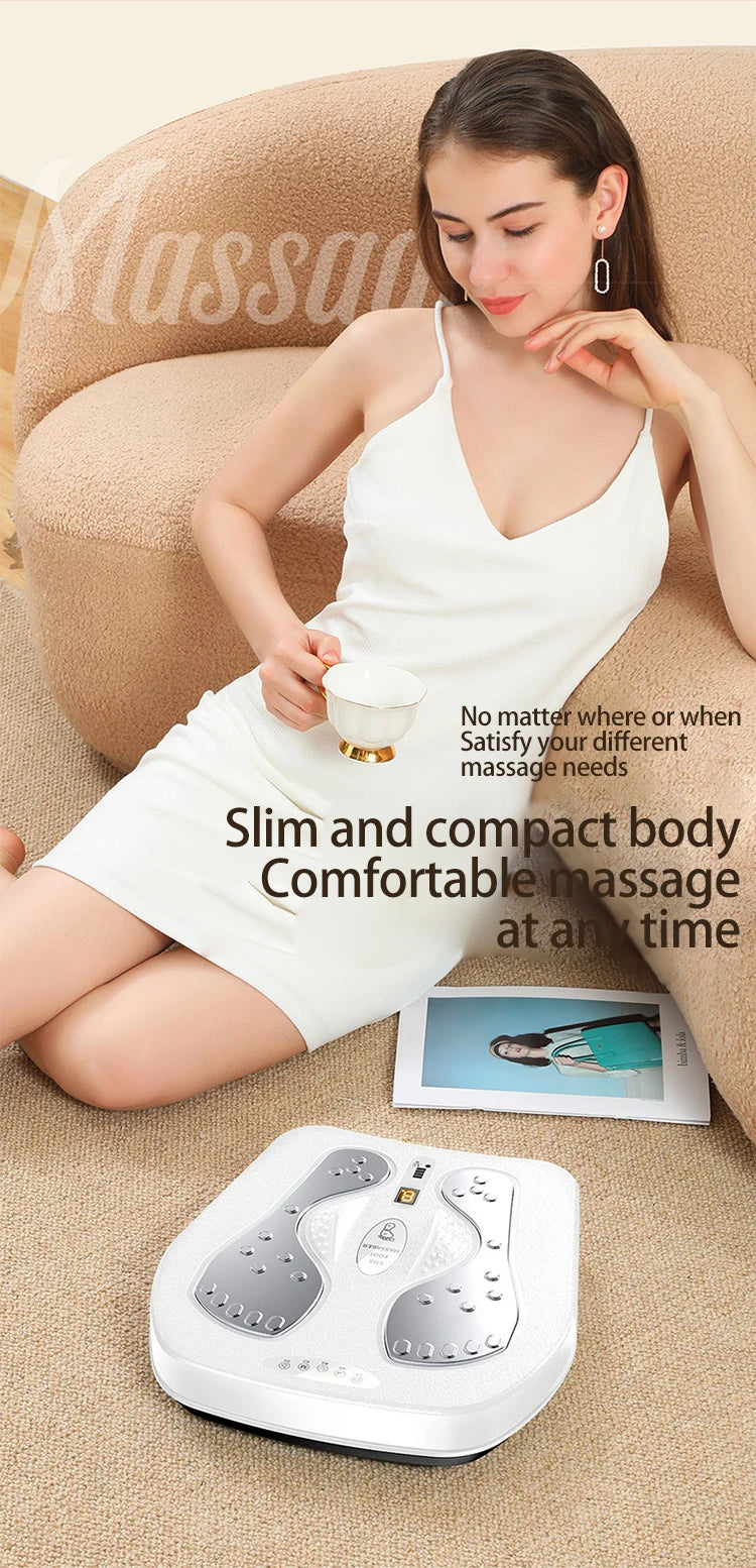 Vibration Foot Leg Trainer with Heat,Remote Control,Adjustable Vibration Speed Electric Machine, for Circulation,Plantar Fa