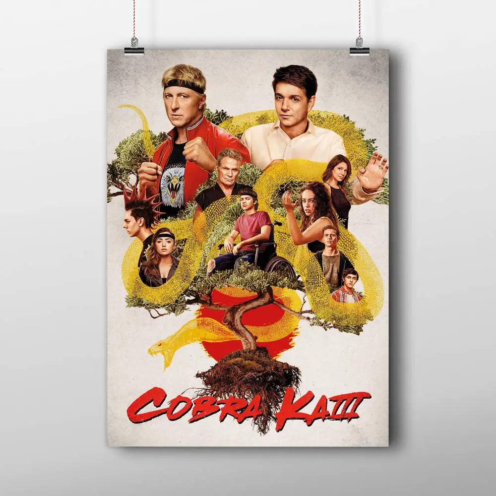 TV Series Cobra Kai Self-adhesive Art Poster Waterproof Paper Sticker Coffee House Bar Posters Wall Stickers