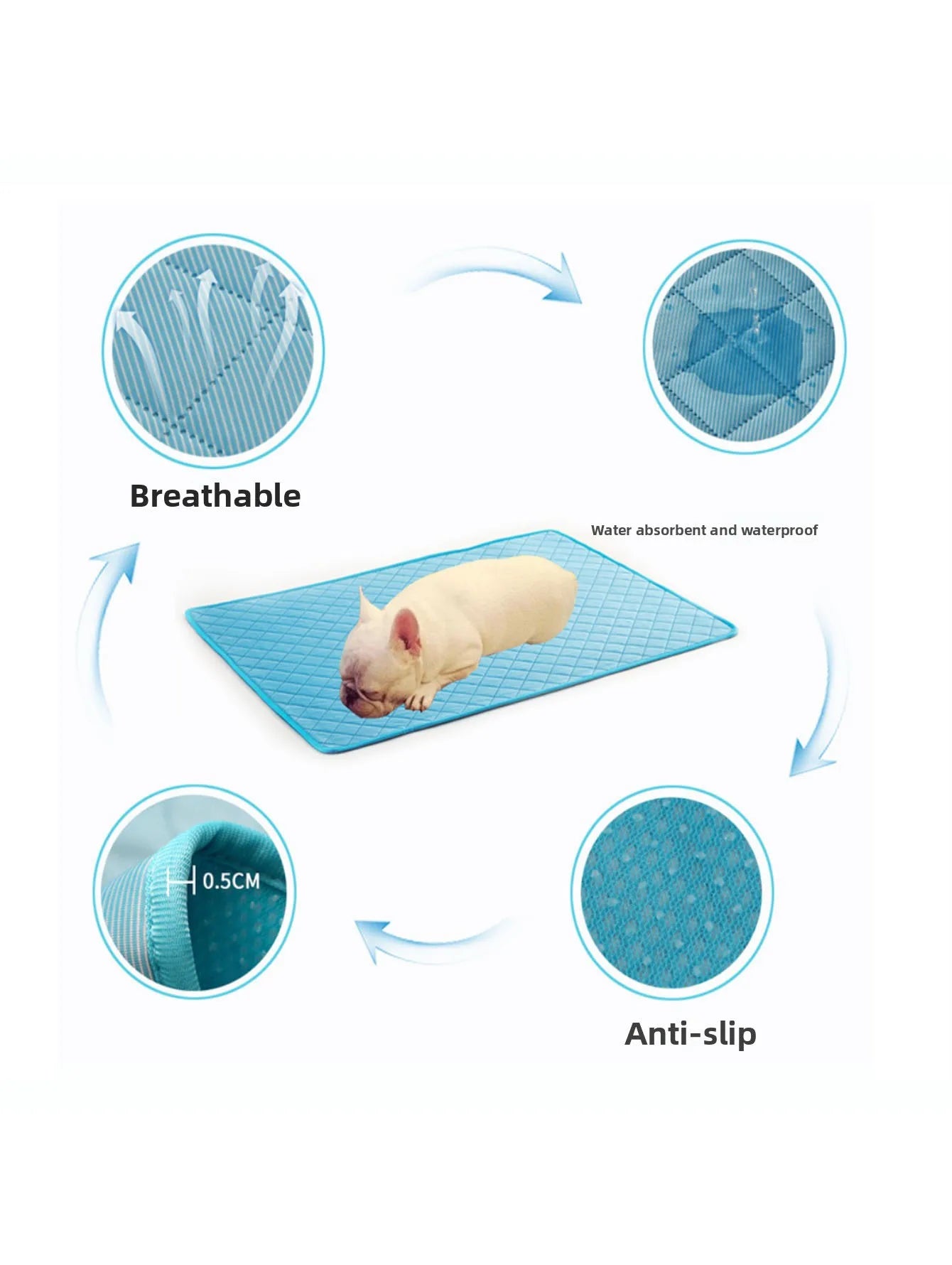 Summer pet ice pad dog bed | breathable mesh bed | cat and dog cooling pad, suitable for small and large pets,dog supplies.