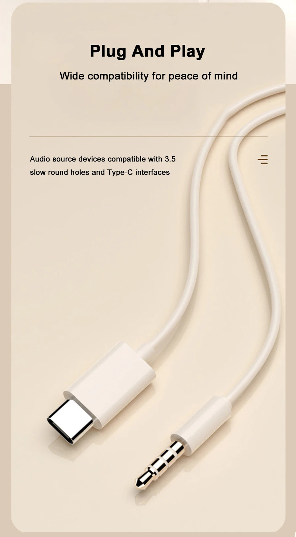 Type-C 3.5mm Jack Wired Headphones With Microphone For Samsung Galaxy S25 S24 S23 S22 S21 Ultra Note 20 10 USB-C Wired Earphones