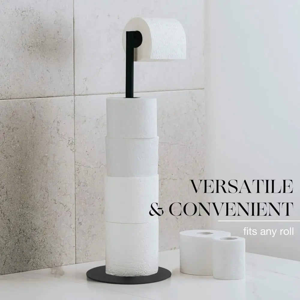 Universal Stainless Steel Toilet Paper Stand Free Standing Toilet Paper Holder Modern Design Roll Paper Storage Rack Tissue Rack