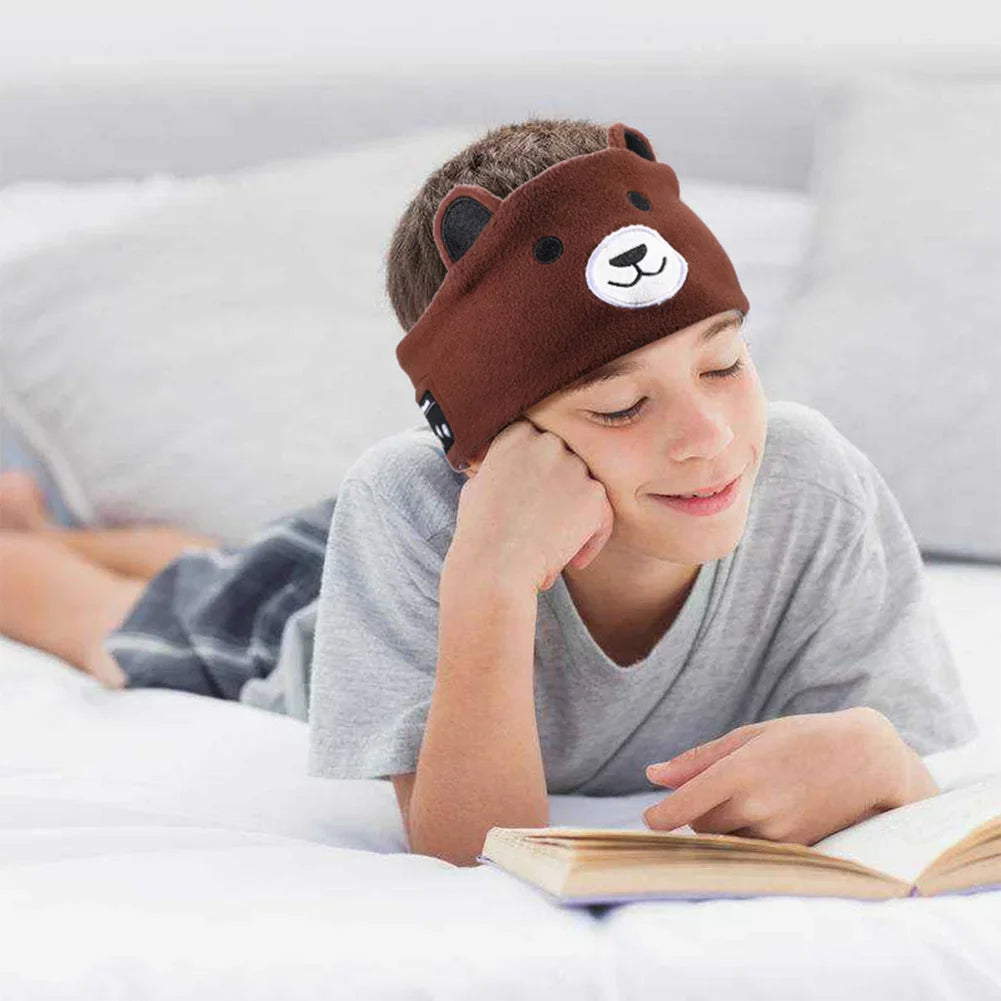 Kid Bluetooth Headphone Sleep Mask Bluetooth 5.0 Stereo Music Player Support Handsfree Soft Music Headband For Children Gifts